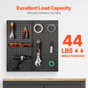 VEVOR Metal Pegboard Panels, 24" x 12" Pegboard, 2 Panels, Heavy Duty Peg Board Wall Organizer with Accessories, for Living Room Garage Tool Storage Office Organization Craft Room Kitchen Home, Black