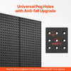VEVOR Metal Pegboard Panels, 24" x 12" Pegboard, 3 Panels, Heavy Duty Steel Peg Board Wall Organizer, for Living Room Garage Tool Storage Workbench Office Organization Craft Room Kitchen Home, Black