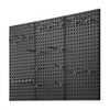 VEVOR Metal Pegboard Panels, 24" x 12" Pegboard, 3 Panels, Heavy Duty Steel Peg Board Wall Organizer, for Living Room Garage Tool Storage Workbench Office Organization Craft Room Kitchen Home, Black