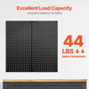 VEVOR Metal Pegboard Panels, 32" x 16" Pegboard, 2 Panels, Heavy Duty Steel Peg Board Wall Organizer, for Living Room Garage Tool Storage Workbench Office Organization Craft Room Kitchen Home, Black