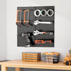 VEVOR Metal Pegboard Panels, 32" x 16" Pegboard, 2 Panels, Heavy Duty Steel Peg Board Wall Organizer, for Living Room Garage Tool Storage Workbench Office Organization Craft Room Kitchen Home, Black