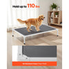 VEVOR Elevated Dog Bed for Large Dogs, Portable Raised Dog Cot with Aluminum Tube Metal Frame and Breathable Textilene Mesh, Indoor & Outdoor Pet Cooling Raised Hammock Bed, XL, Gray