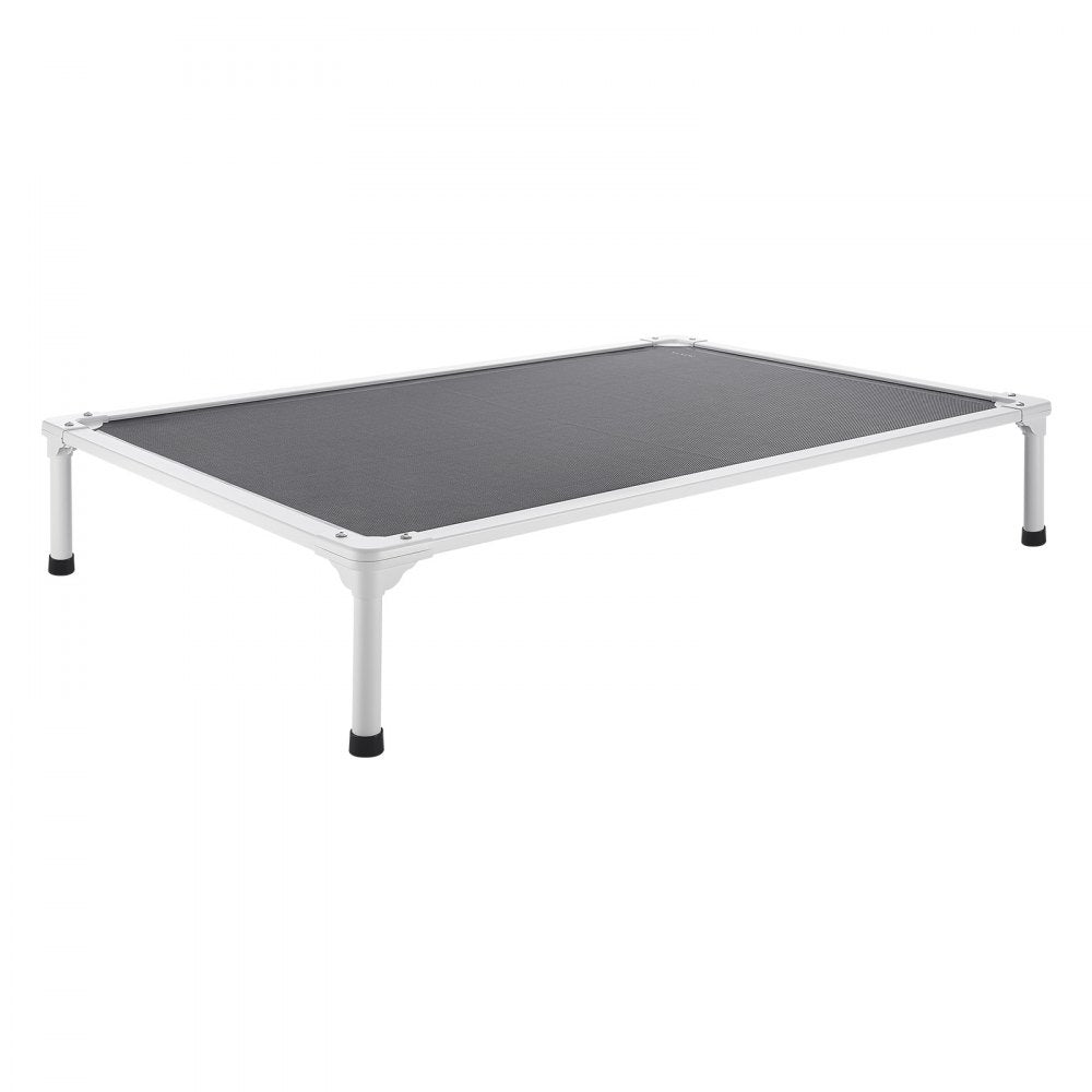 VEVOR Elevated Dog Bed for Large Dogs, Portable Raised Dog Cot with Aluminum Tube Metal Frame and Breathable Textilene Mesh, Indoor & Outdoor Pet Cooling Raised Hammock Bed, XL, Gray