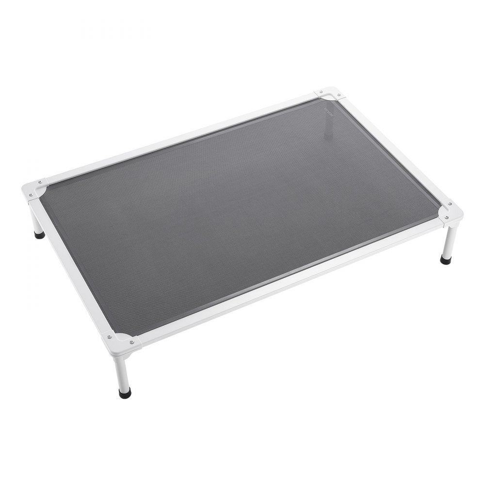 VEVOR Elevated Dog Bed for Large Dogs, Portable Raised Dog Cot with Aluminum Tube Metal Frame and Breathable Textilene Mesh, Indoor & Outdoor Pet Cooling Raised Hammock Bed, XL, Gray