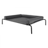 VEVOR Elevated Dog Bed for Large Dogs, Portable Raised Dog Cot with Washable Pillow, Indoor & Outdoor Pet Cooling Raised Hammock Bed with Steel Metal Frame and Breathable Teslin Mesh, XL, Gray