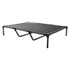 VEVOR Elevated Dog Bed for Large Dogs, Portable Raised Dog Cot with Steel Metal Frame and Breathable Teslin Mesh, Indoor & Outdoor Pet Cooling Raised Hammock Bed, XL, Gray