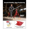 VEVOR Pipe Stand, V Head Pipe Jack Stand Adjustable Height 28-52 Inch, 2500LBS Pipe Jack Stands with Casters, Folding Portable Pipe Stands for 1/8 to 12 Inch Pipe Supporting