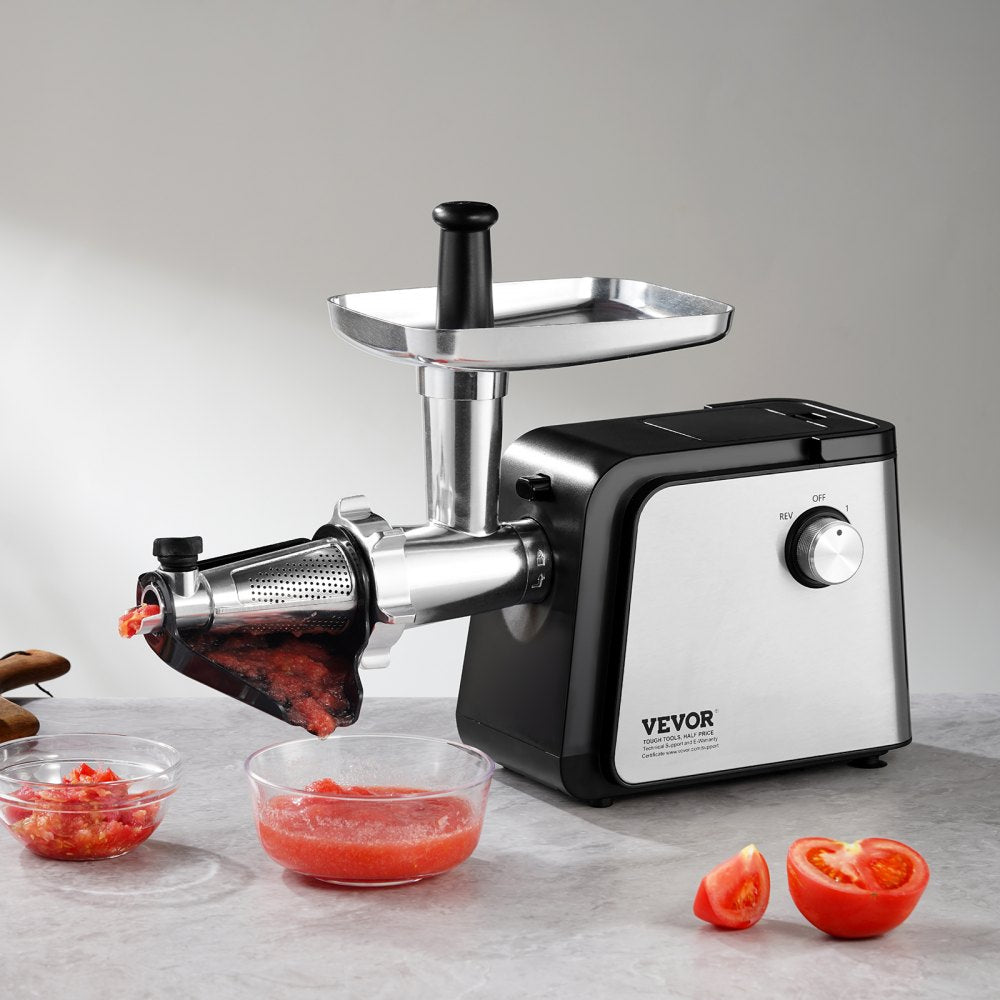 VEVOR Electric Tomato Strainer, 500W Tomato Sauce Maker Machine, 4.9 LBS/Min Food Strainer and Sauce Maker, Pure Copper Motor Food Mill with Reverse Function for Tomato Strawberry Blueberry Sauce
