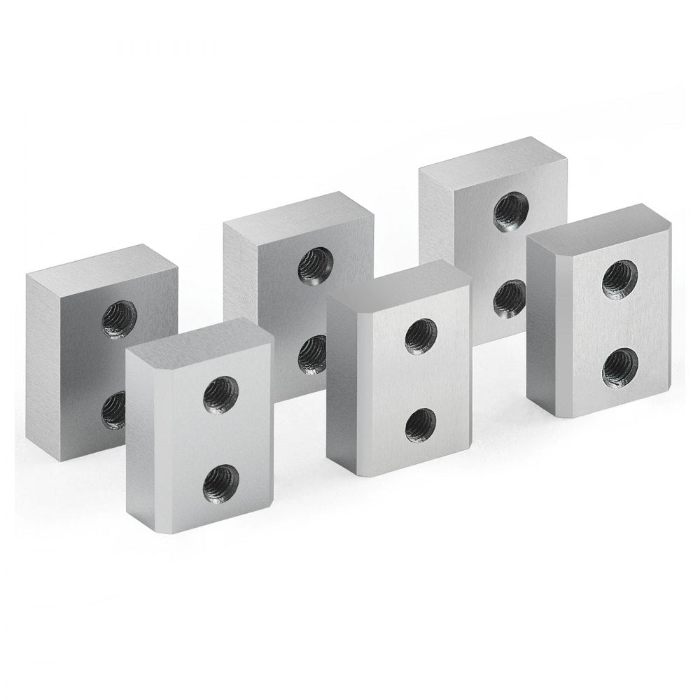 VEVOR Rebar Cutter Blades, 6 Pcs Replacement Jaw Blades for 7/8Inch 22mm #7 Electric Rebar Cutter, Double-sided, CR12MOV High-Hardness Steel, Fast Efficient with Screws and Spring Washer, Silver