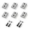 VEVOR Rebar Cutter Blades, 6 Pcs Replacement Jaw Blades for 7/8Inch 22mm #7 Electric Rebar Cutter, Double-sided, CR12MOV High-Hardness Steel, Fast Efficient with Screws and Spring Washer, Silver