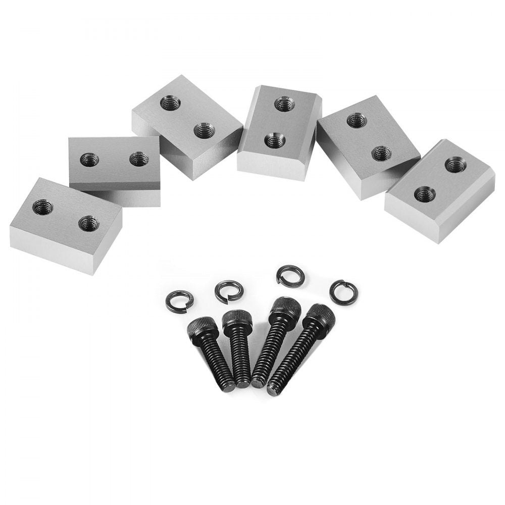 VEVOR Rebar Cutter Blades, 6 Pcs Replacement Jaw Blades for 1-1/4 Inch 32mm #10 Electric Rebar Cutter, Double-sided, CR12MOV High-Hardness Steel, Fast Efficient with Screws and Spring Washer