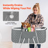 VEVOR Portable Dog Bathtub, Elevated & Foldable Space-saving Pet Shower Station with Efficient Drainage, Bathing Tub for Washing & Grooming Small and Medium Size Dogs and Cats Indoor & Outdoor, Grey