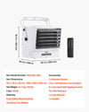 VEVOR Electric Garage Heater, 15000-Watt with Remote Control & 10 Hour Timer & Overheat Protection Wall/Ceiling Mounted Shop Heater, Commercial Fan-forced for Indoor Workshop Warehouse,240V White