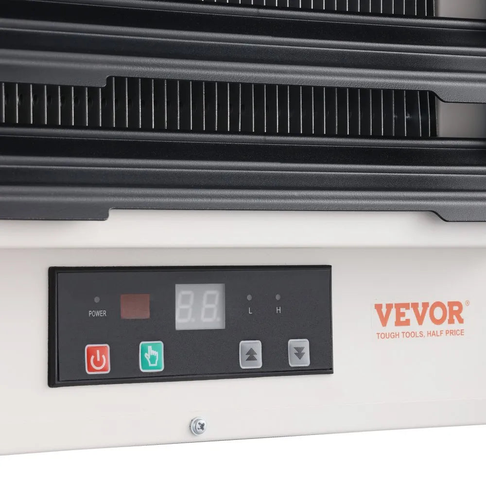 VEVOR Electric Garage Heater, 5000-Watt Digital Fan-Forced Wall/Ceiling Mount Shop Heater, with Remote Control Overheat Protection, Hardwired Heater with 9-Hour Timer, Ideal for Workshop, ETL Listed