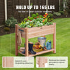 VEVOR Raised Garden Bed, 34 x 18 x 30 in Wooden Planter Box, Elevated Outdoor Planting Boxes with Legs, for Growing Flowers/Vegetables/Herbs in Backyard/Garden/Patio/Balcony, Burlywood