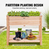 VEVOR Raised Garden Bed, 34 x 18 x 30 in Wooden Planter Box, Elevated Outdoor Planting Boxes with Legs, for Growing Flowers/Vegetables/Herbs in Backyard/Garden/Patio/Balcony, Burlywood