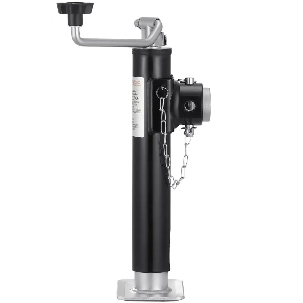 VEVOR Trailer Jack, 2000 lbs Dynamic Load Capacity, Weld-on Pipe-Mount Swivel Trailer Jack, 10" Lift Trailer Jack Stand with Handle for RV Trailer, Horse Trailer, Utility Trailer, and Yacht Trailer