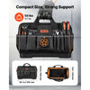 VEVOR Tool Bag, 16.1 Inch, 33-Pocket Portable Large Tool Box Organizer Storage, Toolbox with Water-Resistant Base, Zipper, Adjustable Shoulder Strap Toolbag, for Men Women Dad Husband Fathers Day