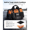 VEVOR Tool Bag, 15.7 Inch, 33-Pocket Portable Tool Box Organizer Storage, Toolbox with Soft Handle, Large Zipper, Adjustable Shoulder Strap, Carrying Toolbag, for Men Women Dad Husband Fathers Day