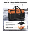 VEVOR Tool Bag, 19.1 Inch, 33-Pocket Portable Large Tool Box Organizer Storage, Toolbox with Water-Resistant Base, Zipper, Adjustable Shoulder Strap Toolbag, for Men Women Dad Husband Fathers Day