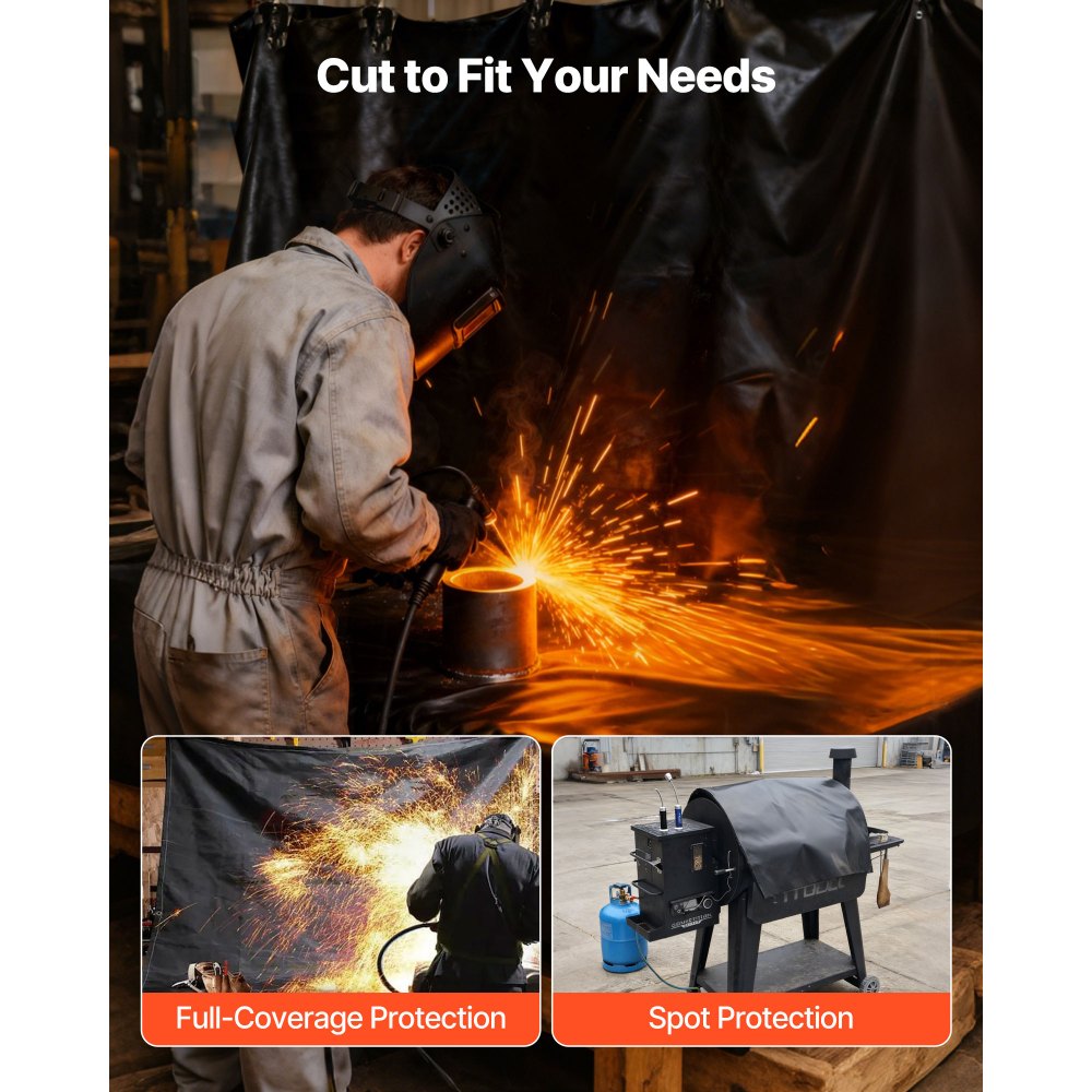VEVOR Welding Blanket Roll infographic - Cut to fit your needs