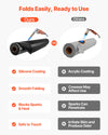 VEVOR Welding Blanket Roll infographic - Silicone coating vs acrylic coating comparison