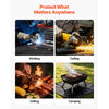VEVOR Welding Blanket, 4 x 6 FT Silicone Coated Fiberglass Welding Blanket, Up to 1800°F Heat Resistant Safety Protection Blankets, Flame Retardant Fireproof Insulation Mat with Metal Grommets