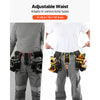 VEVOR Tool Belt, Magnetic Tool Pouch for Men, 28 Pockets Heavy Duty Adjustable Utility Belt Detachable Work Bag for Electrician, Carpenter, Construction, Work Apron Organizer, Waist Adjust 31 to 48in