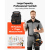 VEVOR Tool Pouch with Belt, 14 Pockets Professional Tool Belt Pouch for Men, Heavy Duty Detachable Adjustable Utility Work Bag for Electrician, Carpenter, Construction, Adjusts Waist 32 to 50 Inches