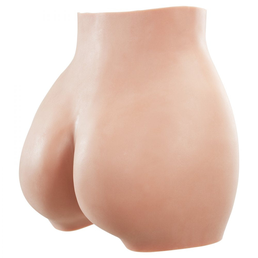 VEVOR Silicone Butts, 100% Silicone Hip Enhancer Shapewear Panty, Fake Buttock Enhancers Pants for Crossdresser, Transgender, Cosplay, Drag Queen (Brown)