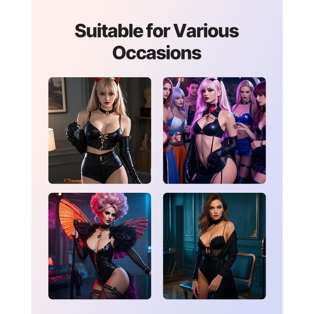 VEVOR Silicone Bodysuit, D-Cup Silicone Breastplate for Crossdressers, Realistic Silk Cotton-Filled Fake Boobs Breast Forms for Transgender Cosplay Drag Queen, Nude