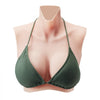 VEVOR Silicone Breastplate, C-Cup High Neckline Fake Breasts for Crossdressers, Realistic Silicone-Filled Fake Boobs Breast Forms for Transgender Cosplay Drag Queen, Ivory