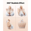 VEVOR Silicone Breastplate, H-Cup High Neckline Fake Breasts for Crossdressers, Realistic Silicone-Filled Fake Boobs Breast Forms for Transgender Cosplay Drag Queen, Ivory