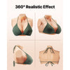 VEVOR Silicone Breastplate, E-Cup High Neckline Fake Breasts for Crossdressers, Realistic Silicone-Filled Fake Boobs Breast Forms for Transgender Cosplay Drag Queen, Ivory