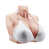 VEVOR Silicone Breastplate, K Sized High Neckline Fake Breasts for Crossdressers, Realistic Silicone-Filled Fake Boobs Breast Forms for Transgender Cosplay Drag Queen, Ivory