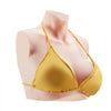 VEVOR Silicone Breastplate, D-Cup High Neckline Fake Breasts for Crossdressers, Realistic Silicone-Filled Fake Boobs Breast Forms for Transgender Cosplay Drag Queen, Ivory