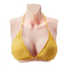 VEVOR Silicone Breastplate, D-Cup High Neckline Fake Breasts for Crossdressers, Realistic Silicone-Filled Fake Boobs Breast Forms for Transgender Cosplay Drag Queen, Ivory