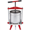 VEVOR Fruit Wine Press, 3.96Gal/15L, Stainless Steel Manual Juice Maker, Heavy Duty T-Shaped Handle & Cross-beam for Cider Apple Grape Vegetable Press, with 2 Filter Bags, for Kitchen Home Brewing