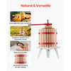 VEVOR 3.2 Gal/12L Fruit Wine Press, Solid Wood Basket with 8 Blocks, Heavy Duty Manual Juice Maker, Cider Apple Grape Tincture Honey Olive Oil Making Press with Handle for Kitchen, Home