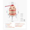 VEVOR 3.2 Gal/12L Fruit Wine Press, Solid Wood Basket with 8 Blocks, Heavy Duty Manual Juice Maker, Cider Apple Grape Tincture Honey Olive Oil Making Press with Handle for Kitchen, Home