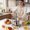 VEVOR Fruit Wine Press, 0.8 Gallon/3L, Stainless Steel Manual Juice Maker with Powerful T-Shaped Handle, Juice Making for Apple/Grape/Orange/Berry, Cheese/Tincture/Herbal Press, for Kitchen Home