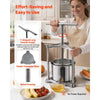 VEVOR Fruit Wine Press, 1.6 Gallon/6L, Stainless Steel Manual Juice Maker with Powerful T-Shaped Handle, Juice Making for Apple/Grape/Orange/Berry, Cheese/Tincture/Herbal Press, for Kitchen Home