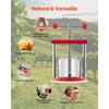 VEVOR 0.44 Gal/1.65L Fruit Wine Press, 2 Stainless Steel Barrels, Manual Juice Maker, Cider Apple Grape Tincture Honey Olive Oil Making Press with T-Handle for Outdoor Kitchen Home