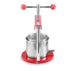 VEVOR 0.44 Gal/1.65L Fruit Wine Press, 2 Stainless Steel Barrels, Manual Juice Maker, Cider Apple Grape Tincture Honey Olive Oil Making Press with T-Handle for Outdoor Kitchen Home