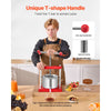 VEVOR 0.8 Gal/3L Fruit Wine Press, 2 Stainless Steel Barrels, Manual Juice Maker, Cider Apple Grape Tincture Honey Olive Oil Making Press with T-Handle for Outdoor Kitchen Home