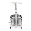 VEVOR 1.45 Gal/5L Fruit Wine Press, 2 Stainless Steel Barrels, Manual Juice Maker, Cider Apple Grape Tincture Honey Olive Oil Making Press with Triangular Handle for Outdoor Kitchen Home
