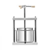 VEVOR 1.45 Gal/5L Fruit Wine Press, 2 Stainless Steel Barrels, Manual Juice Maker, Cider Apple Grape Tincture Honey Olive Oil Making Press with Triangular Handle for Outdoor Kitchen Home