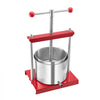 VEVOR 1.6 Gal/6L Fruit Wine Press, 2 Stainless Steel Barrels, Manual Juice Maker, Cider Apple Grape Tincture Honey Olive Oil Making Press with T-Handle for Outdoor Kitchen Home