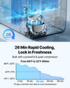 VEVOR Car Refrigerator, DC 12/24V AC100-240V Compressor Electric Cooler, -4°F to 68°F Truck Refrigerator with APP Control, Wheels & Dual Zone, 48 QT Cars Cooler for RVs, Boats, Camping, Fishing