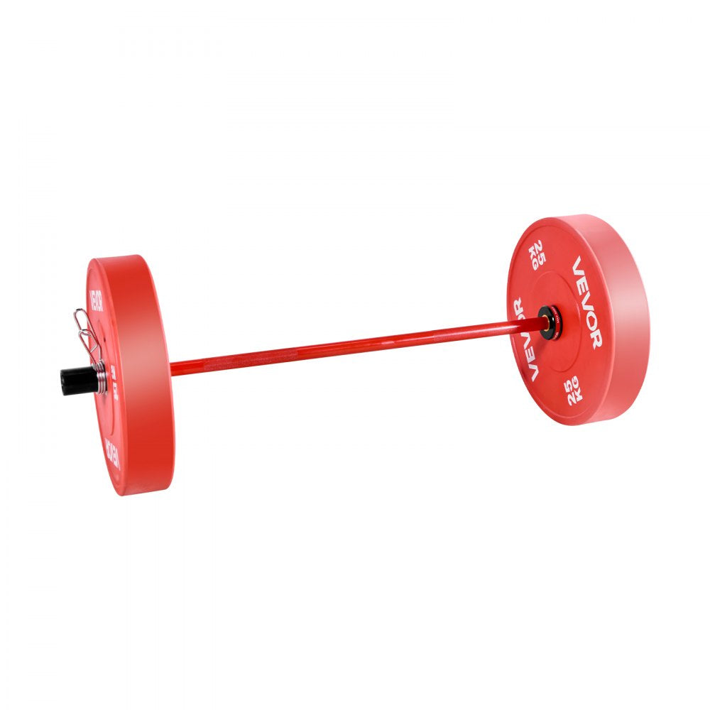 VEVOR 4FT Barbell Bar, Fits 2-Inch Weight Plates, Barbell Bar with Knurled Grip for Strength Training, Weightlifting, Squat, Deadlift, Bench Press, Curl, Overhead Press, 550lbs/226kg Capacity